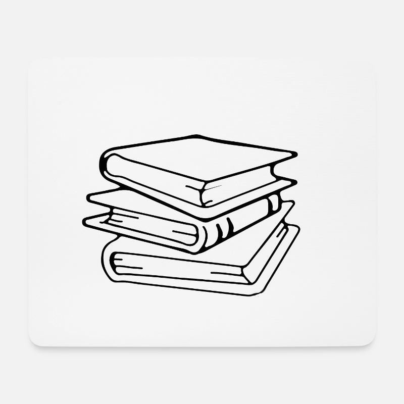 Books - Mousepad (Querformat) - Weiß