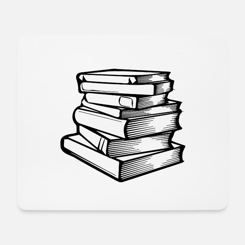 Books - Mousepad (Querformat) - Weiß