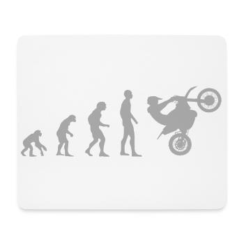 Dirtbike Evolution Clean Grau - Mousepad (Querformat) - Weiß - Vorne