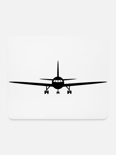 plane flugzeug design als vektor - Mousepad (Querformat) - Weiß