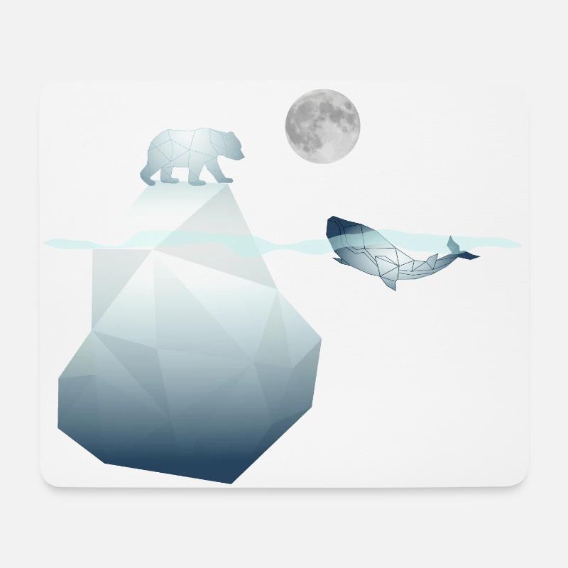 L’Arctique - Tapis de souris (format paysage) - blanc
