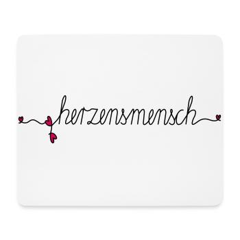 herzensmensch - Mousepad (Querformat) - Weiß - Vorne