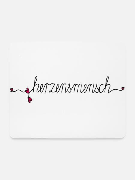 herzensmensch - Mousepad (Querformat) - Weiß