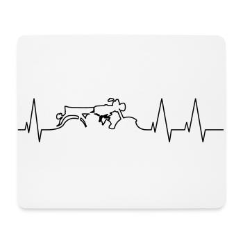 Moped DDR Herzschlag IFA VEB Suhl - Mousepad (Querformat) - Weiß - Vorne
