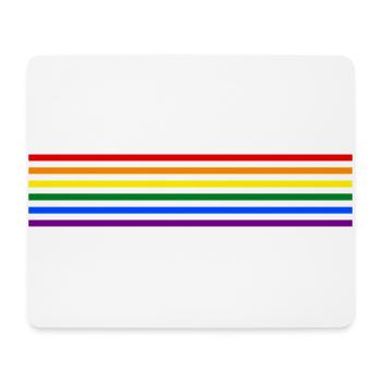Rainbow Stripes - Mouse Pad (horizontal) - white - Front