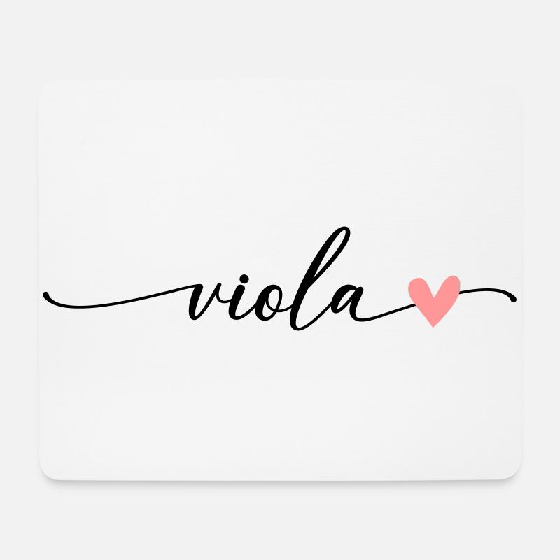 Viola Name Vorname Kalligrafie Schrift - Mousepad (Querformat) - Weiß