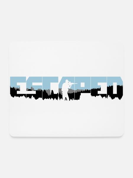 Escaped from Woods - Mousepad (Querformat) - Weiß