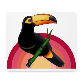 toucan - Tapis de souris (format paysage) - blanc - Devant