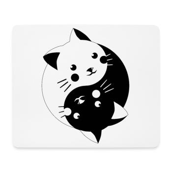 Cool kitten yin yang cats cat gift idea - Mouse Pad (horizontal) - white - Front