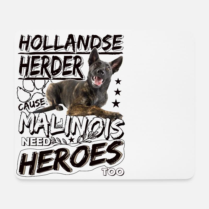 Holländischer Schäferhund – Schäferhund Spruch - Mousepad (Querformat) - Weiß