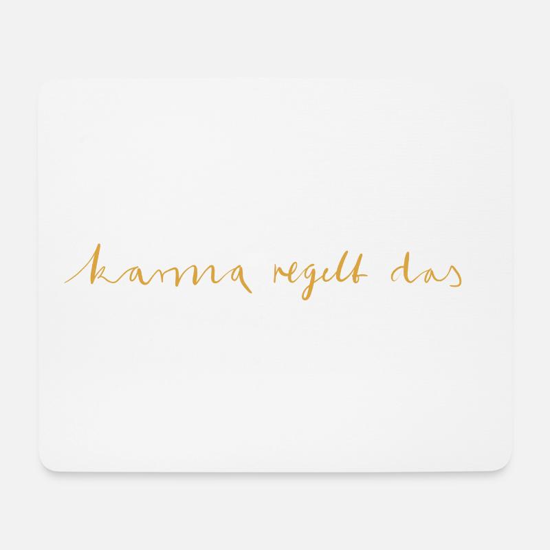 julibel - Karma regelt das Spruch Statement - Mousepad (Querformat) - Weiß