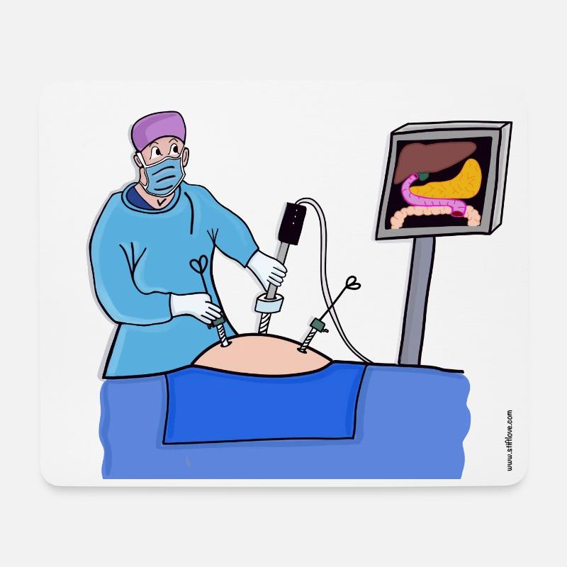 Chirurg - Mousepad (Querformat) - Weiß