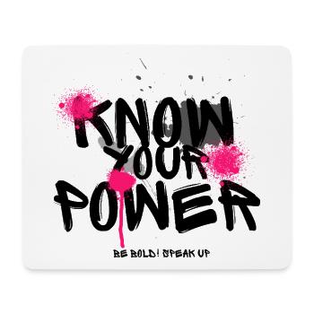 Know your Power - Mouse Pad (horizontal) - white - Front
