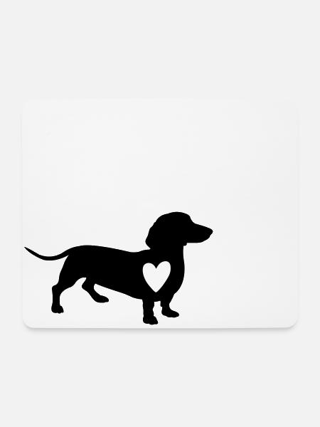 Dackel Liebe - Mousepad (Querformat) - Weiß