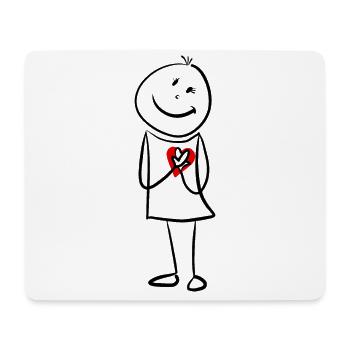 MERCI - Tapis de souris (format paysage) - blanc - Devant