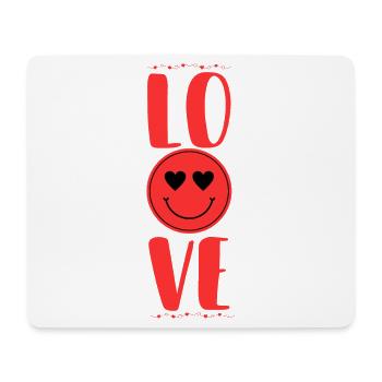 LOVE Smile - Mousepad (Querformat) - Weiß - Vorne
