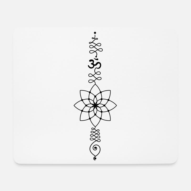 OM Totem – Kraft der Inneren Stille - Mousepad (Querformat) - Weiß