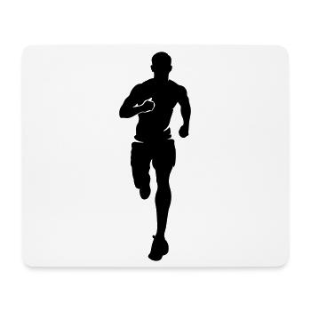 Marathon Runner Silhouette Marathon - Mouse Pad (horizontal) - white - Front
