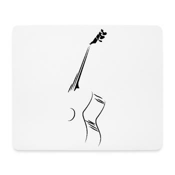 Gitarre Silhouette Gitarrist - Mousepad (Querformat) - Weiß - Vorne