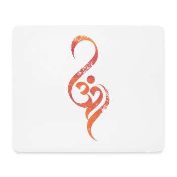 Om Yoga Kunst - Mousepad (Querformat) - Weiß - Vorne