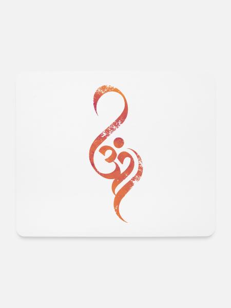 Om Yoga Kunst - Mousepad (Querformat) - Weiß