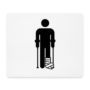 Gypsum leg - Mouse Pad (horizontal) - white - Front