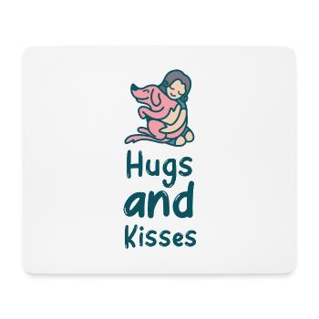 Hugs and kisses family animal lovers - Mousepad (Querformat) - Weiß - Vorne