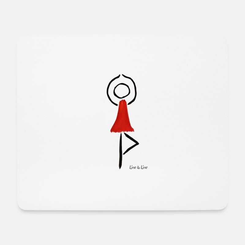 yoga - Mousepad (Querformat) - Weiß