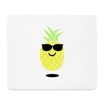 cool ananas - Mousepad (Querformat) - Weiß - Vorne