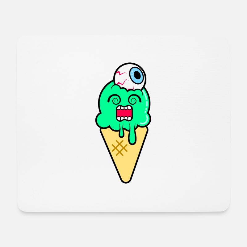 IceCream - Tapis de souris (format paysage) - blanc