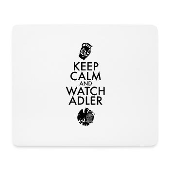 KEEP CALM AND WATCH ADLER #Waldstadion #Adlerfans - Mousepad (Querformat) - Weiß - Vorne
