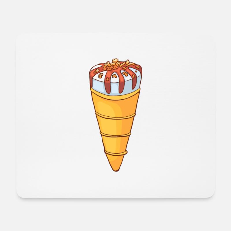 Eis Speiseeis Eiskrem Eiscreme Kugeleis Eisbecher - Mousepad (Querformat) - Weiß