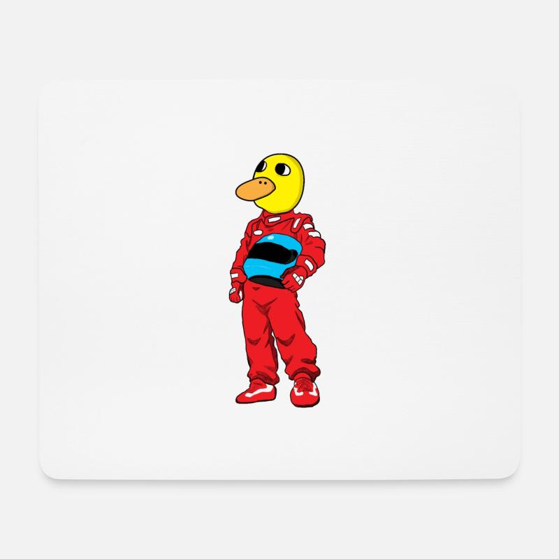 Entenrennen Rennen - Mousepad (Querformat) - Weiß