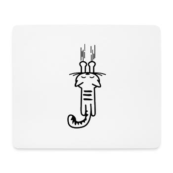 scratching kitty - Katze - Cats - Stubentiger - Mousepad (Querformat) - Weiß - Vorne