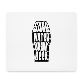 Save Water Drink Beer - Tapis de souris (format paysage) - blanc - Devant