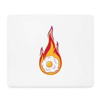 heiss feuer flammen brennen fackel spiegelei koche - Mousepad (Querformat) - Weiß - Vorne