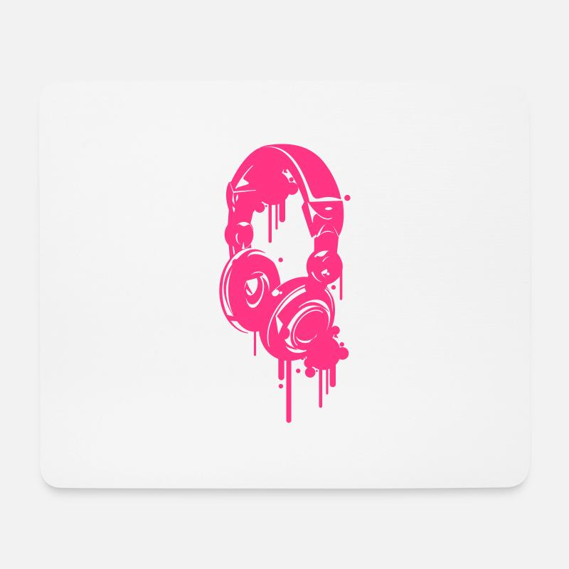 headphones - Mouse Pad (horizontal) - white