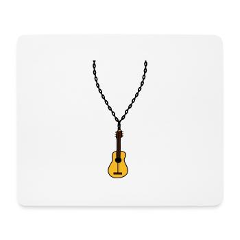 collier bijoux guitare apprendre jouer la chanson cool - Tapis de souris (format paysage) - blanc - Devant