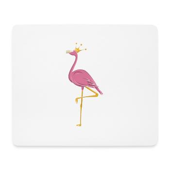 Couronne de flamant rose - Tapis de souris (format paysage) - blanc - Devant