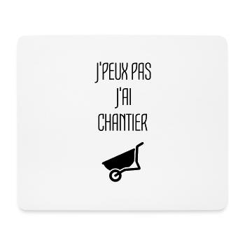 Chantier Construction Maçon Ciment Construire - Tapis de souris (format paysage) - blanc - Devant
