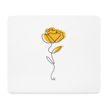 lignes de fleurs - Tapis de souris (format paysage) - blanc - Devant