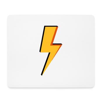 Blitz - Leistung - Strom - Mousepad (Querformat) - Weiß - Vorne