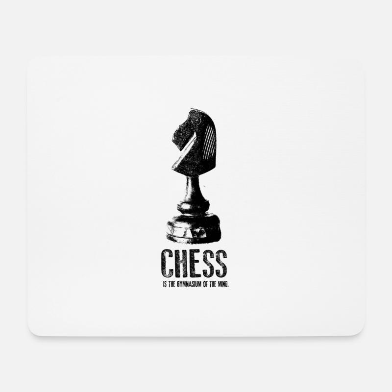 Schach - Mousepad (Querformat) - Weiß