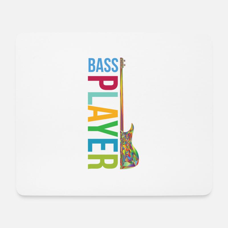 BASS PLAYER - Bass gitarre - Mousepad (Querformat) - Weiß