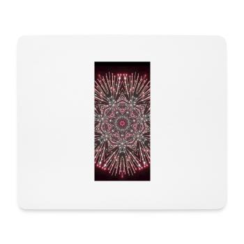 Feux d’artifice mandala - Tapis de souris (format paysage) - blanc - Devant