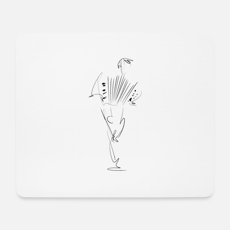 Akkordeon - Mousepad (Querformat) - Weiß