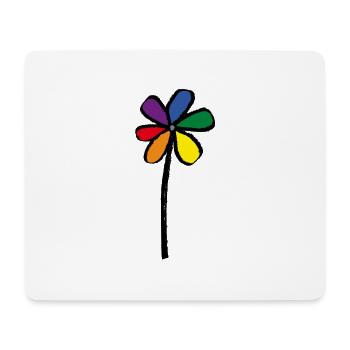 Pride Flower - Blume LGBT - Mousepad (Querformat) - Weiß - Vorne
