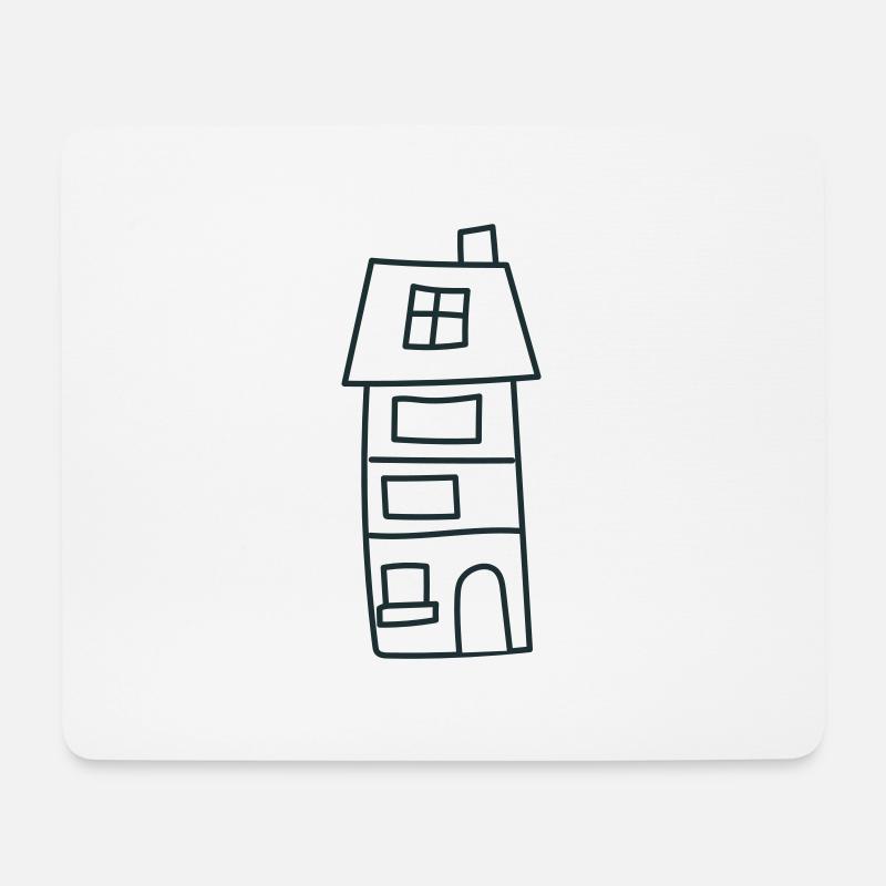Ein süßes hohes unregelmäßiges Haus - Mousepad (Querformat) - Weiß
