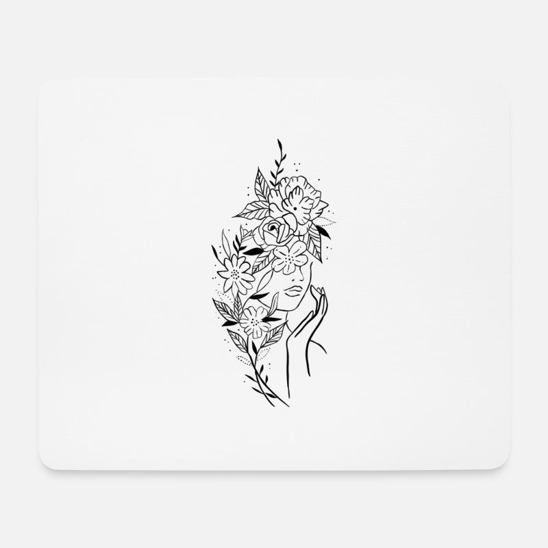 Flowerhead - Mouse Pad (horizontal) - white