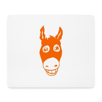 Smiling donkey orange - Mouse Pad (horizontal) - white - Front